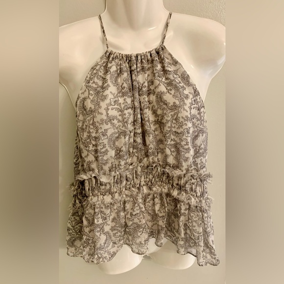 Joie Tops - Anthropologie Joie Gray Luxury Silk Halter Top Lined Women’s S Small 4-6 Spring